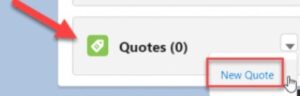 How to override the New Quote button from an Opportunity record in Salesforce?